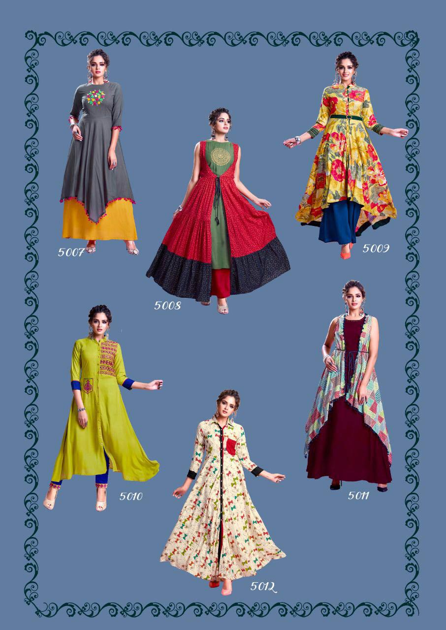 F.Season's Vol-5 Kajal Style Rayon Wholesale Kurti F.Season's Vol-5 Kajal Style Rayon Wholesale Kurti
